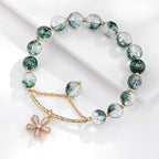 Fortune Jewel Green Phantom Crystal Confidence Charm Bracelet