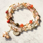 Fortune Jewel Colorful Rutilated Quartz Double Wrap Spiritual Growth Bead Bracelet