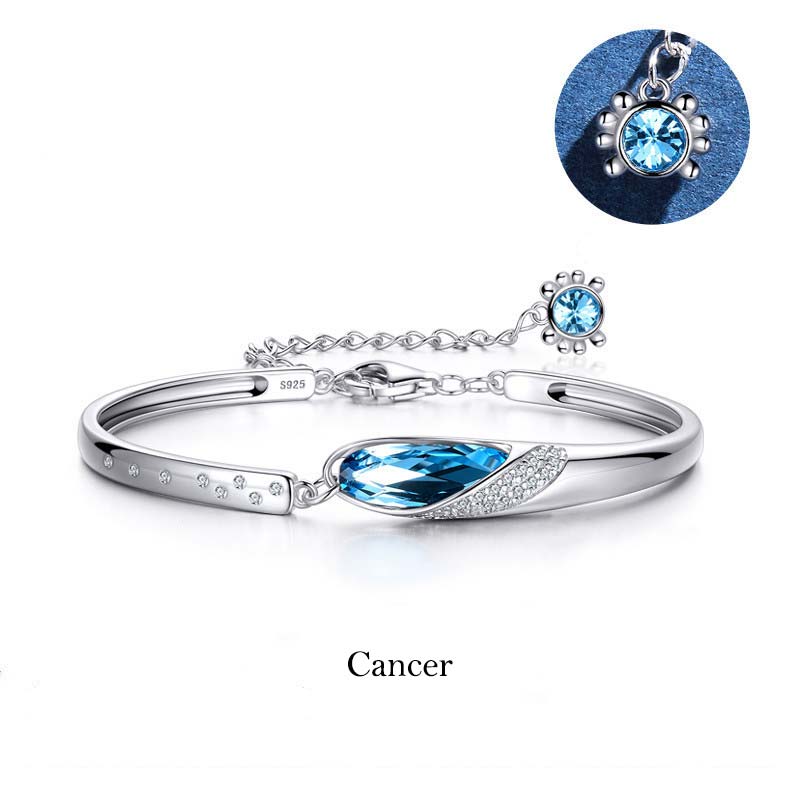 Fortune Jewel 925 Silver Plated Copper 12 Constellations of the Zodiac Charm Bracelet