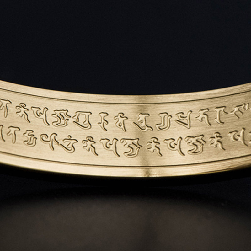 Fortune Jewel Shurangama Mantra Engraving Titanium Steel Blessing Bracelet