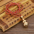 Buddha Stones Tibetan Yin Yang Symbol Gourd Harmony Titanium Steel Necklace Pendant Fortune Jewel