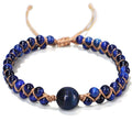 Fortune Jewel Divine Blue Tiger Eye Stone Protection Bracelet