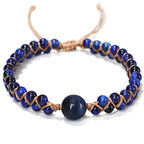 Fortune Jewel Divine Blue Tiger Eye Stone Protection Bracelet