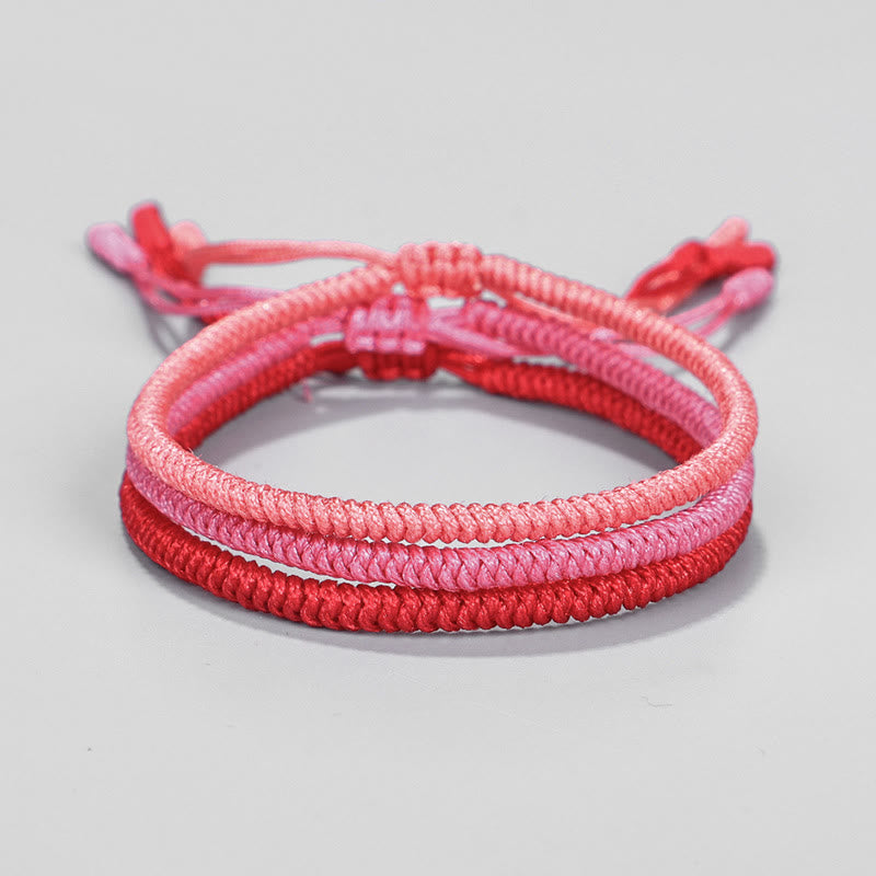 Fortune Jewel Tibetan 3Pcs King Kong Knot Protection Braided Bracelet
