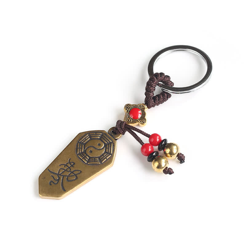 Fortune Jewel Feng Shui Bagua Yin Yang Balance Peace Keychain Fortune Jewel