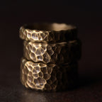 Fortune Jewel Tibetan Bump Texture Design Copper Brass Luck Ring