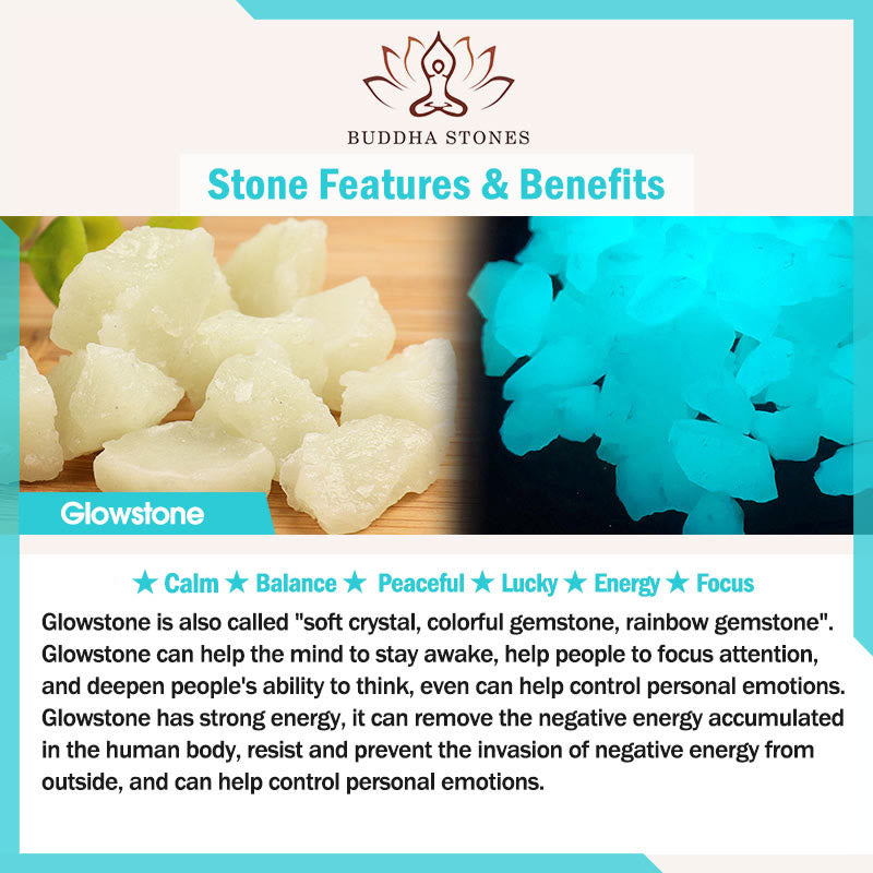 Fortune Jewel Tibetan Turquoise Glowstone Luminous Bead Lotus Protection Bracelet