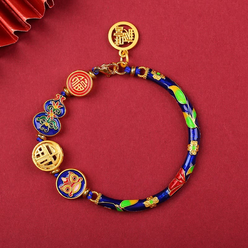 Fortune Jewel Tibetan Gourd Fortune Happiness Lion Wealth Luck Bracelet
