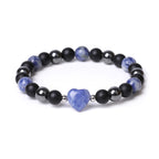 Fortune Jewel Black Onyx Tiger Eye Stone Crystal Love Heart Protection Bracelet