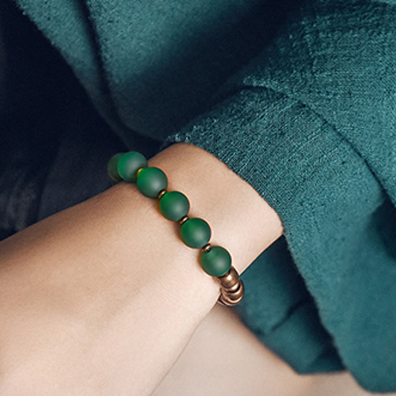 Fortune Jewel Tibetan Red Agate Green Agate Copper Confidence Fortune Bracelet