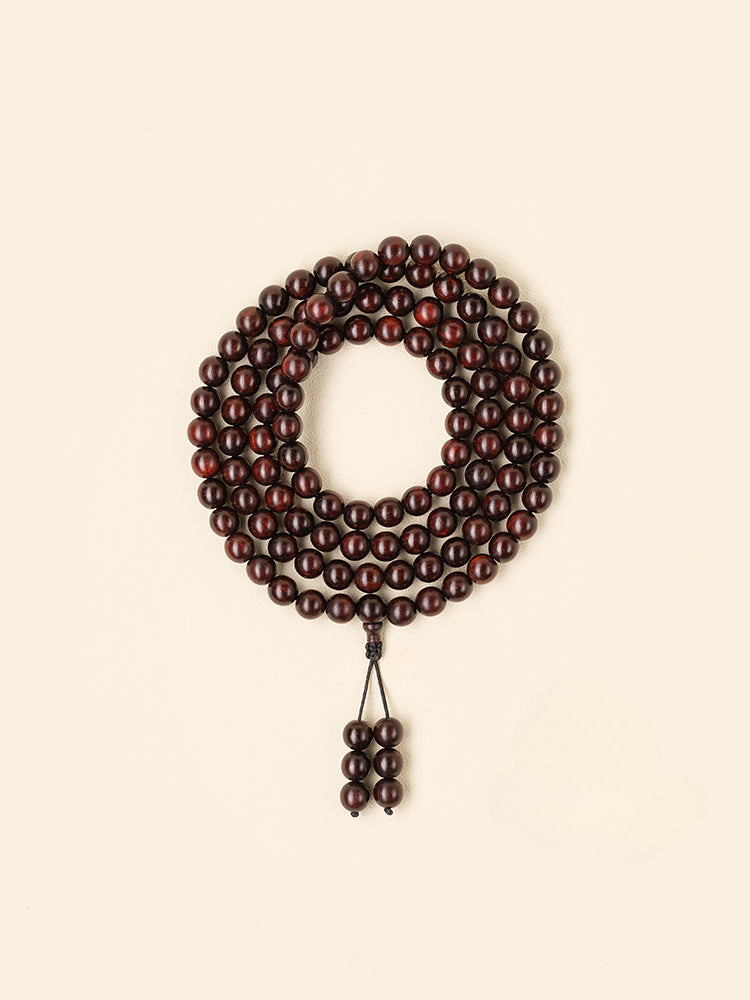 Buddha3bodhi 8mm African Red Sandalwood 108 Bead Mala