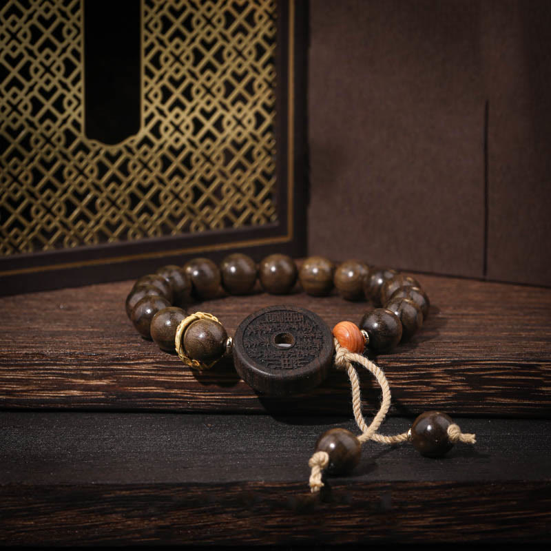 Fortune Jewel Ebony Wood Mountain Ghosts Spend Money Balance Bracelet