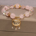 Fortune Jewel Natural Pink Crystal Soothing Protection Bracelet