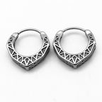 Fortune Jewel Viking Hoop Titanium Steel Balance Earrings