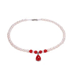 Fortune Jewel Pearl Bead Waterdrop Calm Peace Necklace Pendant