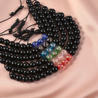Fortune Jewel Black Obsidian Luminous Glowstone Strength Bracelet