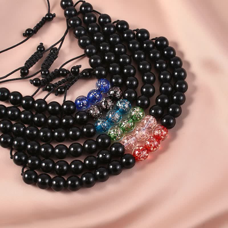 Fortune Jewel Black Obsidian Luminous Glowstone Strength Bracelet