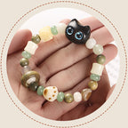 Fortune Jewel Bodhi Seed Green Sandalwood Ebony Wood Small Leaf Red Sandalwood Cat Head Paw Claw Peace Bracelet