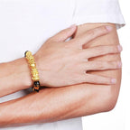 Buddha & Karma Gold-Plated Double Pixiu Bracelet - Extreme Wealth & Protection