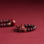 Fortune Jewel Garnet Cinnabar Lucky Bead PiXiu Om Mani Padme Hum Rose Protection Ring