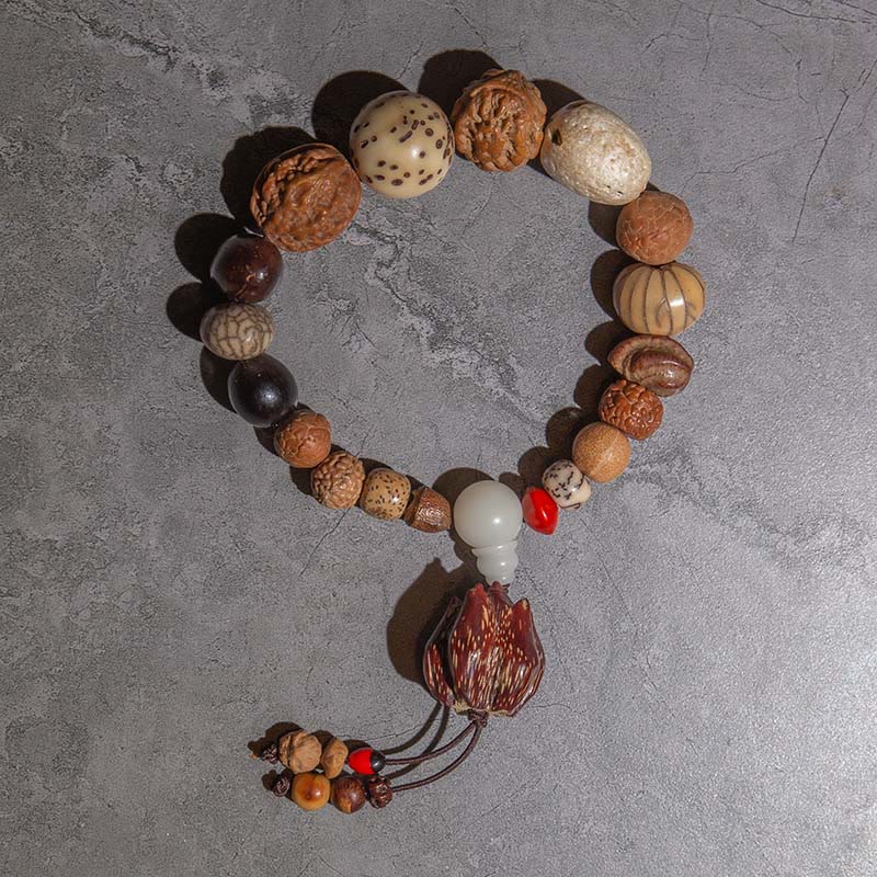 Fortune Jewel 108 Mala Beads Bodhi Seed Luck Wealth Bracelet Wrist Mala