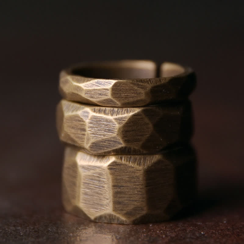 Fortune Jewel Tibetan Simple Design Copper Wealth Ring