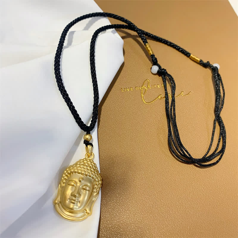 Fortune Jewel Gold Buddha Copper Wealth Necklace Pendant Fortune Jewel