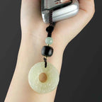 Fortune Jewel PiXiu Jade Peace Buckle Abundance Wealth Key Chain