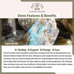 Fortune Jewel Natural Cat Pattern Labradorite Healing Necklace Pendant Fortune Jewel