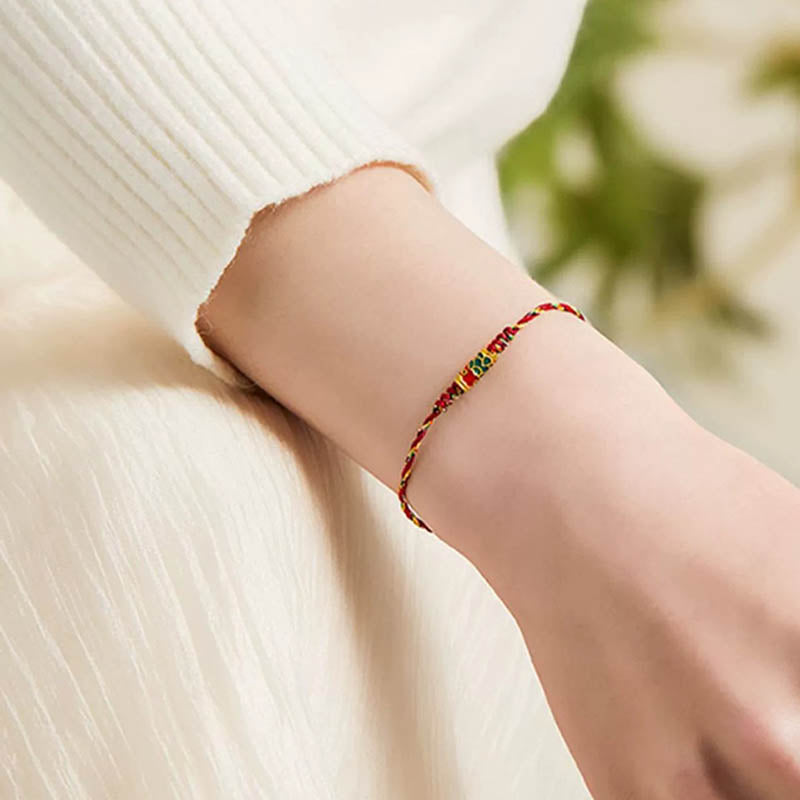 Fortune Jewel Handcrafted Koi Fish Wealth Prosperity Braided Rope Bracelet