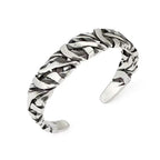 Fortune Jewel Retro Line Texture Healing Cuff Bracelet Bangle
