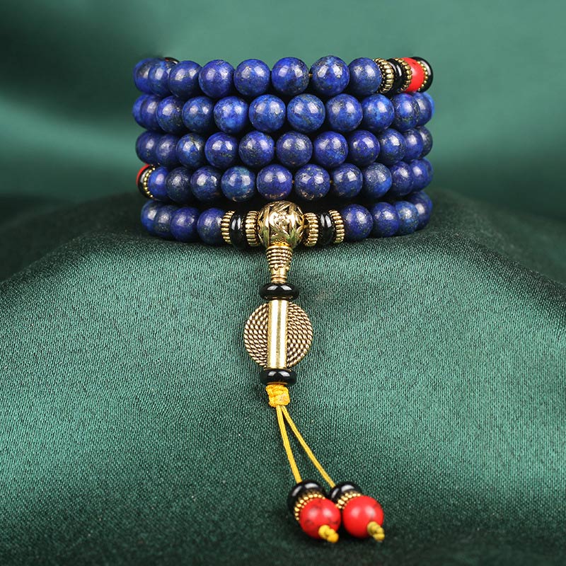 Fortune Jewel Tibetan Mala Lapis Lazuli Lazurite Positive Bracelet