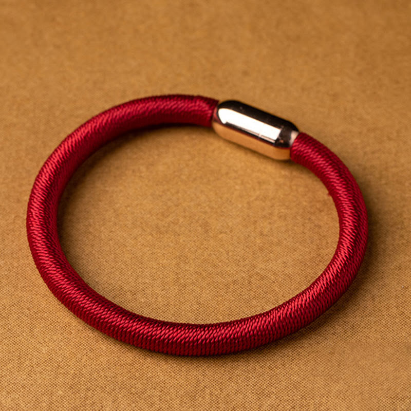 Fortune Jewel Tibetan Handmade King Kong Knot Protection Magnetic Buckle Braided Bracelet