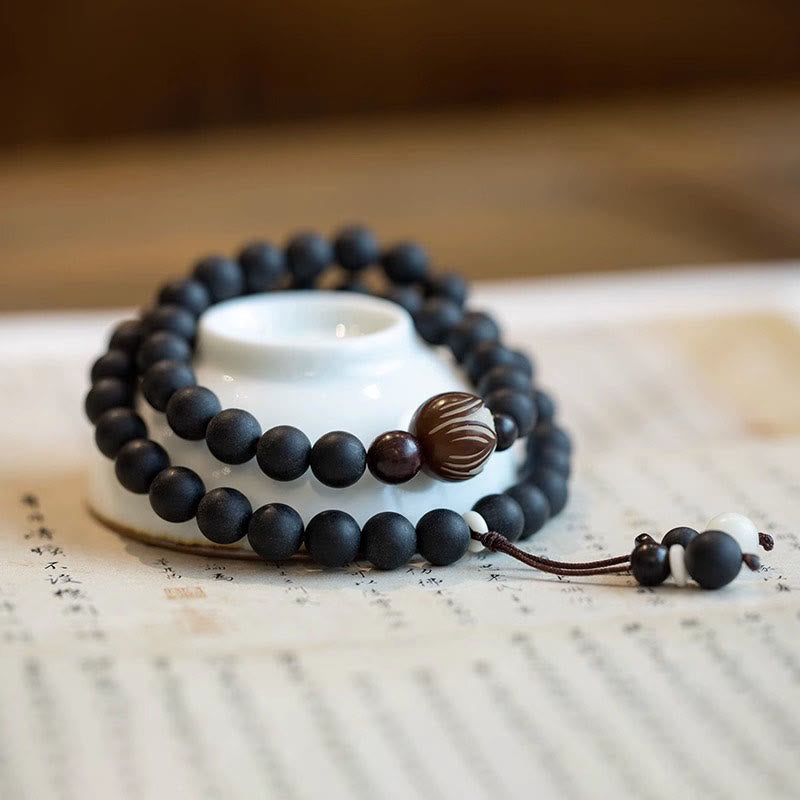 Fortune Jewel Tibetan Double Layer Cypress Bodhi Lotus Healing Bracelet