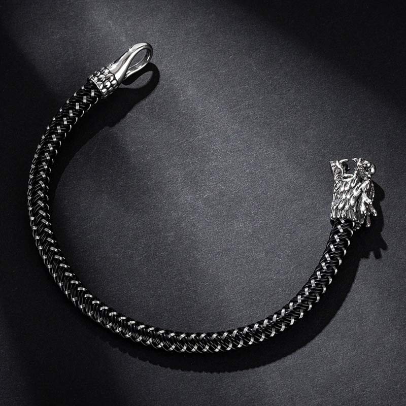 Fortune Jewel Dragon Titanium Steel Protection Luck Bracelet Fortune Jewel