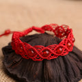 Fortune Jewel Red Agate Confidence Red String Bracelet