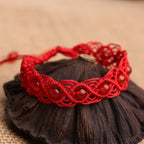 Fortune Jewel Red Agate Confidence Red String Bracelet