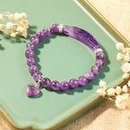 Fortune Jewel Natural Quartz Love Heart Healing Beads Bracelet