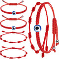 Fortune Jewel 4Pcs Evil Eye Seven Knot Red String Protection Bracelet