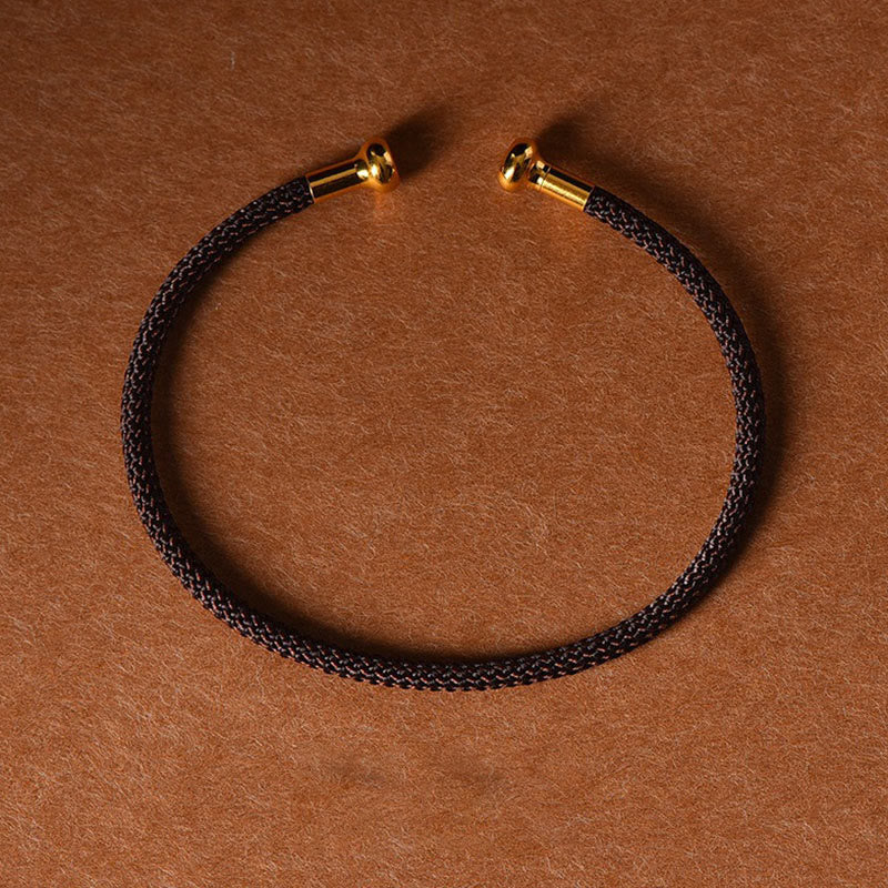 Fortune Jewel Simple Design Handmade Luck Braid String Cuff Bracelet