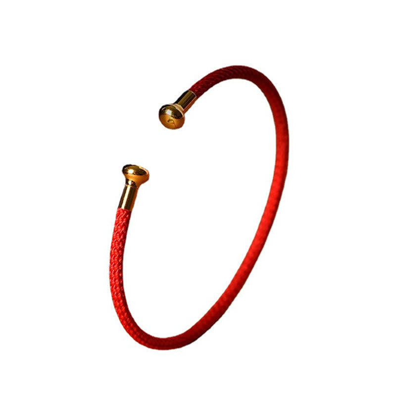 Fortune Jewel Simple Design Handmade Luck Braid String Cuff Bracelet