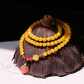 Fortune Jewel Amber Healing Balance Necklace Flower Charm Bracelet