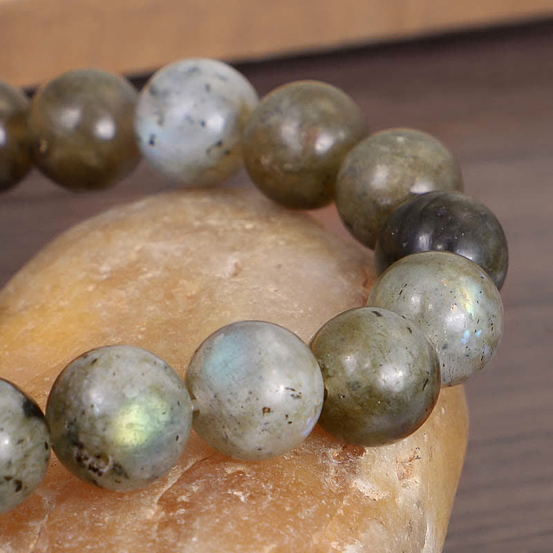 Fortune Jewel Natural Labradorite Moonstone Support Healing Beaded Bracelet