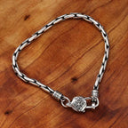 Fortune Jewel Tibetan Double Dorje Om Mani Padme Hum Buddha Swastika Vajra Strength Bracelet