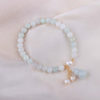 Fortune Jewel Natural Jade Pearl Gourd Prosperity Luck Bracelet