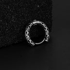 Fortune Jewel Retro Pattern Titanium Steel Balance Earrings