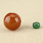 Fortune Jewel Red Agate Green Aventurine Green Bodhi Seed Bead Calm Leather Rope Necklace Pendant