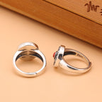 Fortune Jewel Tibetan Om Mani Padme Hum Peace Rotatable Ring