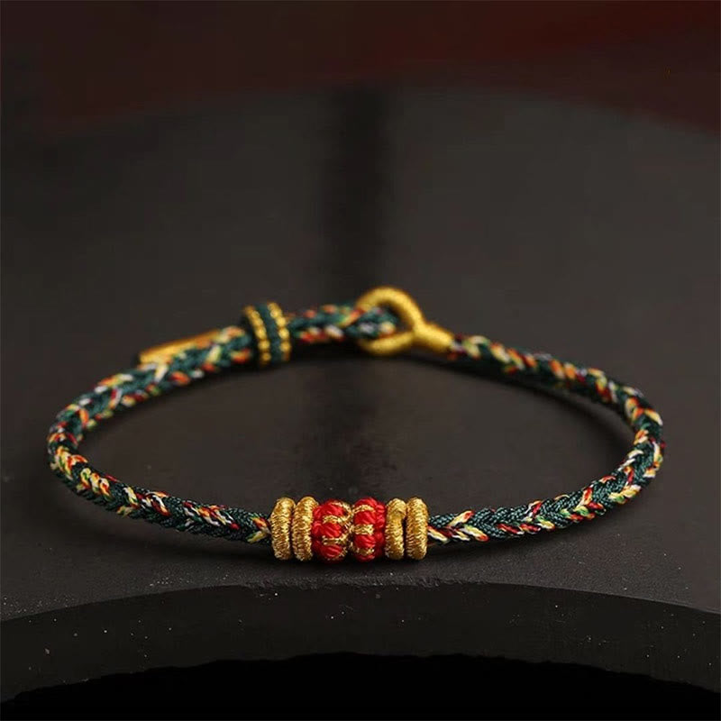 Fortune Jewel Handmade Colorful Rope King Kong Knot Braided Luck Bracelet