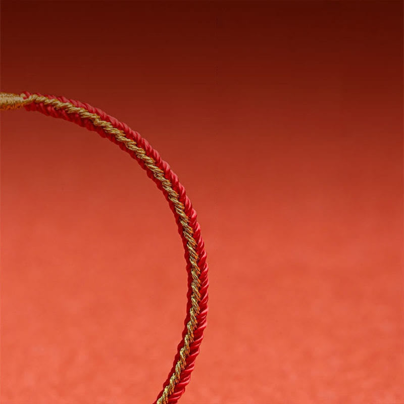 Fortune Jewel Handmade Chinese Zodiac Rabbit Rooster Rat Horse Dragon Protection Braid String Bracelet